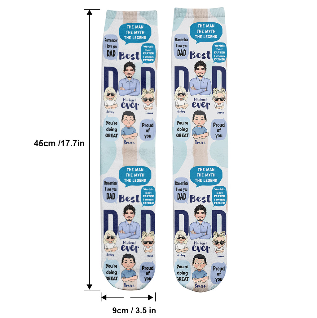 This Dad Belongs To - Personalized Father Socks