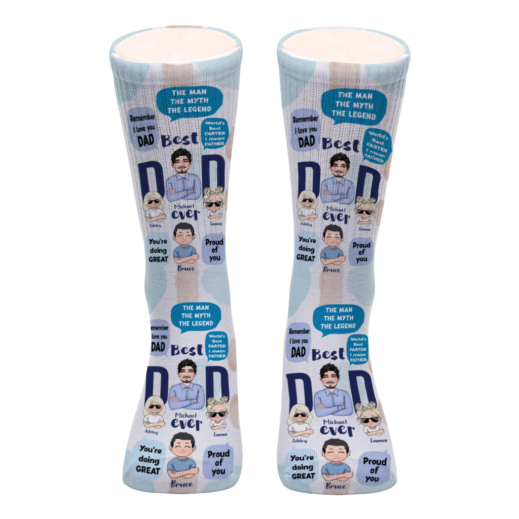 This Dad Belongs To - Personalized Father Socks