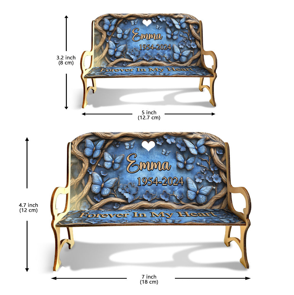 Forever In My Heart - Personalized Memorial Wooden Bench