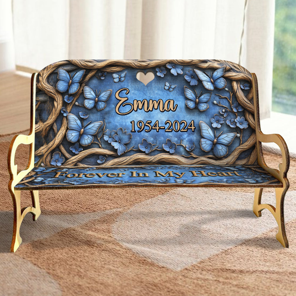 Forever In My Heart - Personalized Memorial Wooden Bench