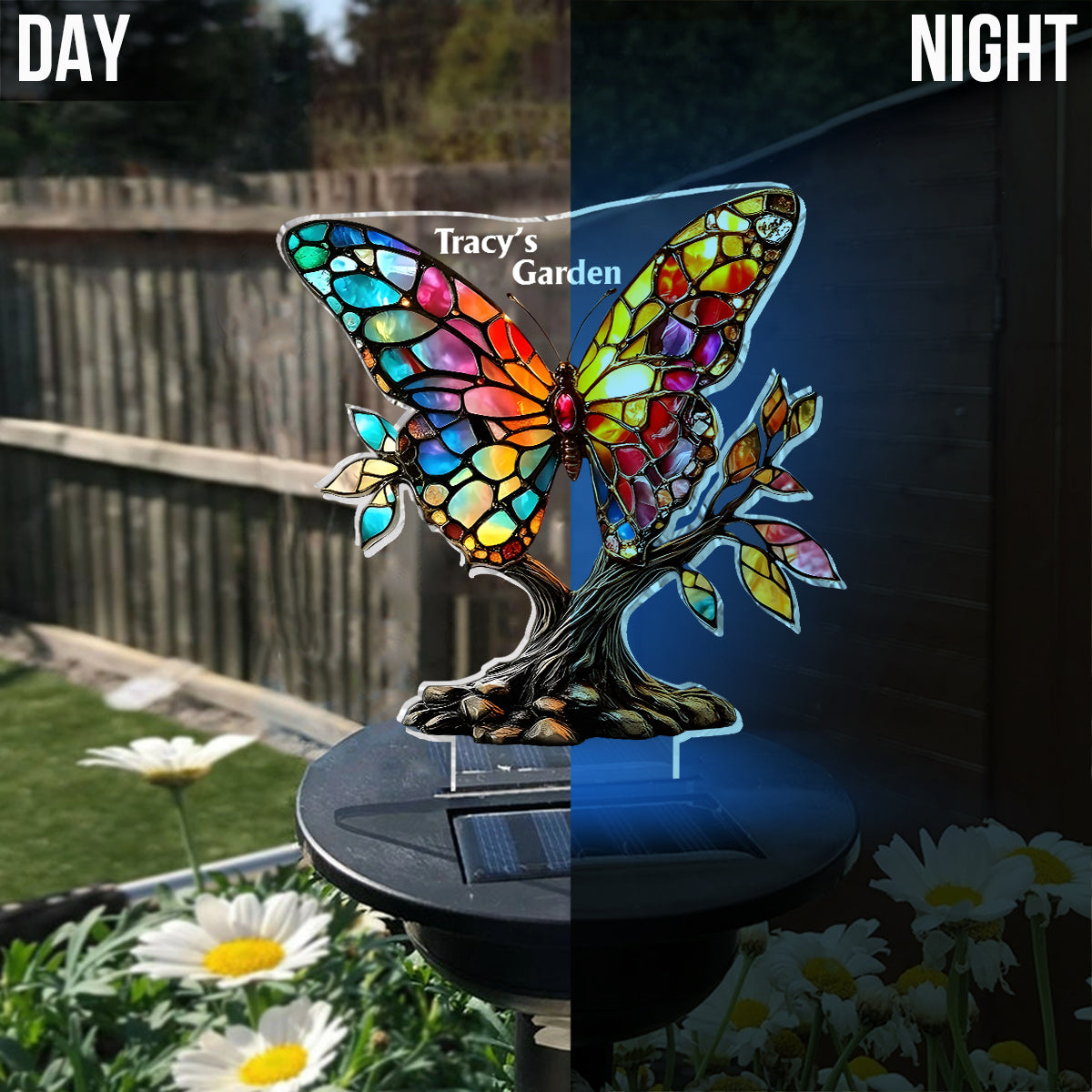Stunning Butterfly Dragonfly Bee Hummingbird - Personalized Gardening Garden Solar Light