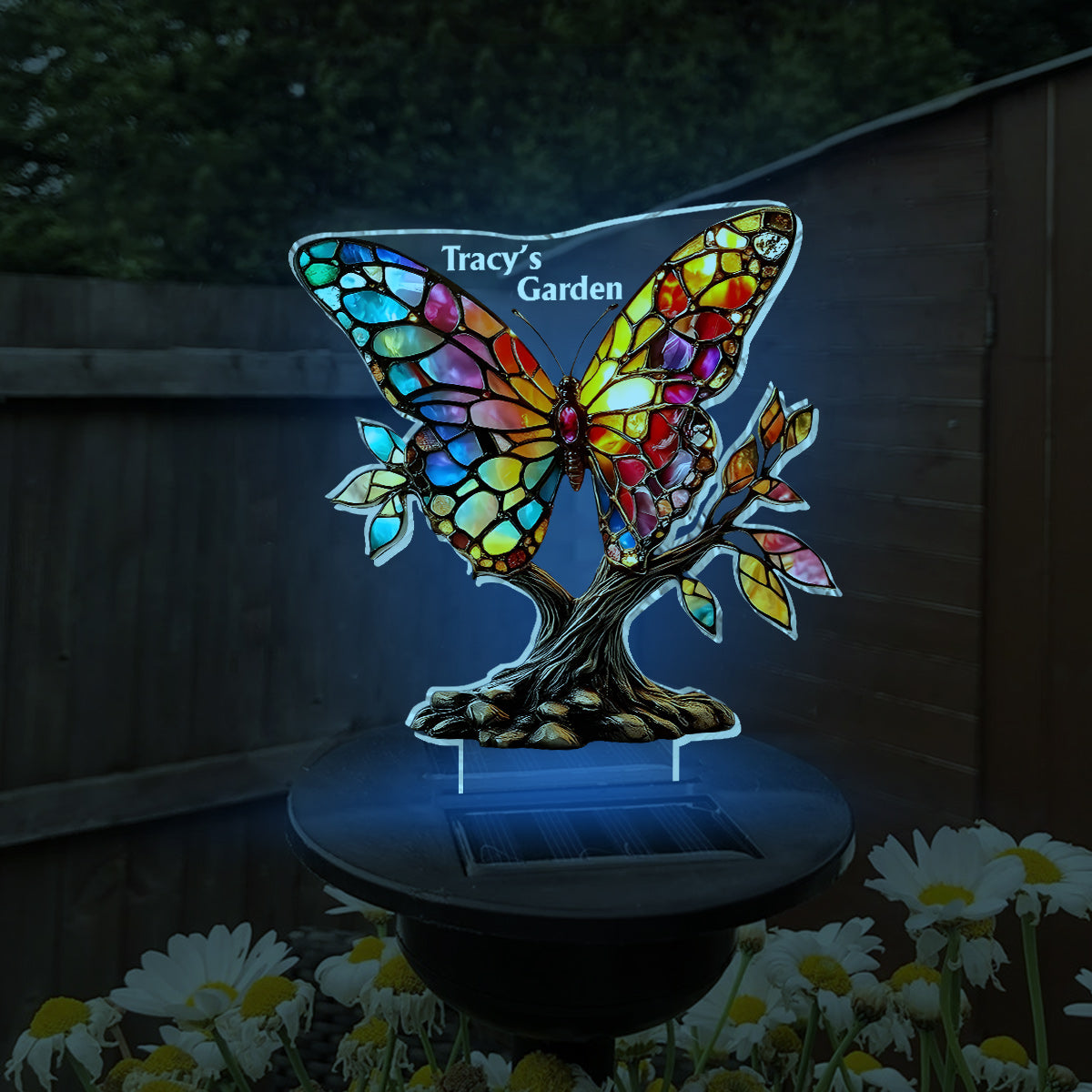 Stunning Butterfly Dragonfly Bee Hummingbird - Personalized Gardening Garden Solar Light