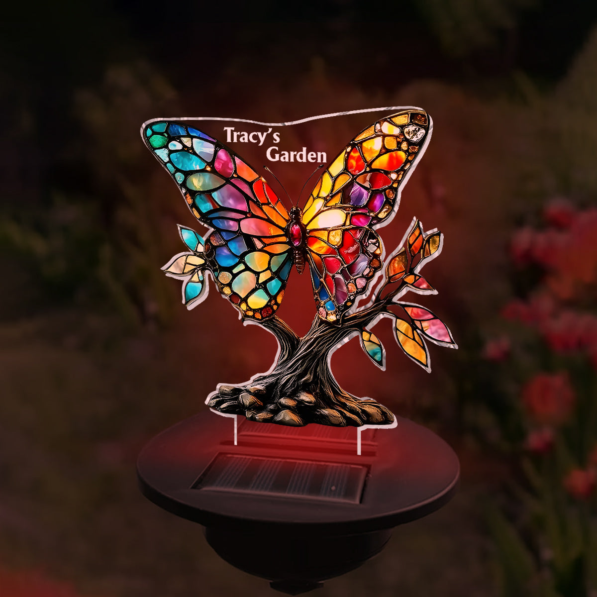 Stunning Butterfly Dragonfly Bee Hummingbird - Personalized Gardening Garden Solar Light