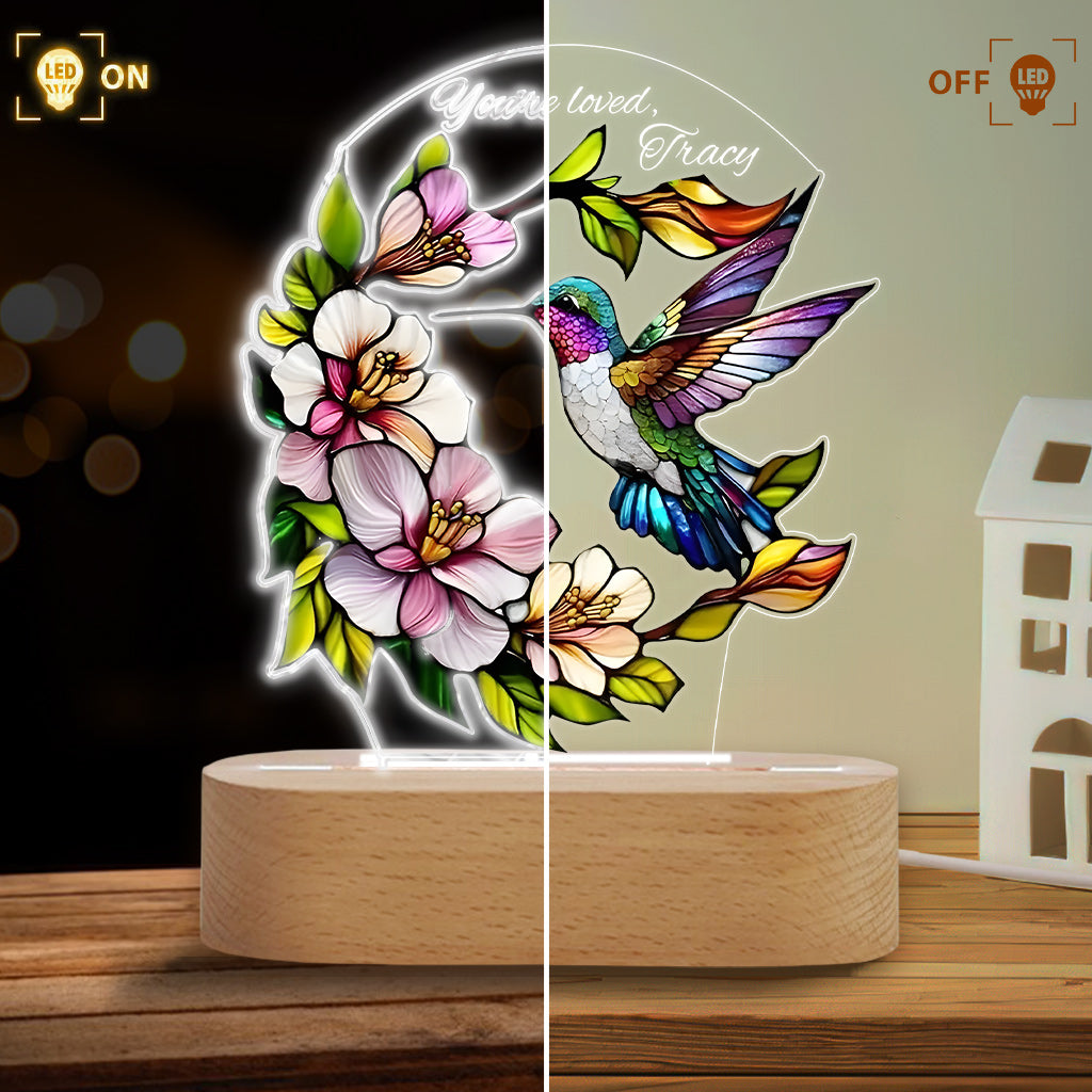 Nature Lovers Butterfly Dragonfly Bee Hummingbird - Personalized Gardening Shaped Plaque Light Base