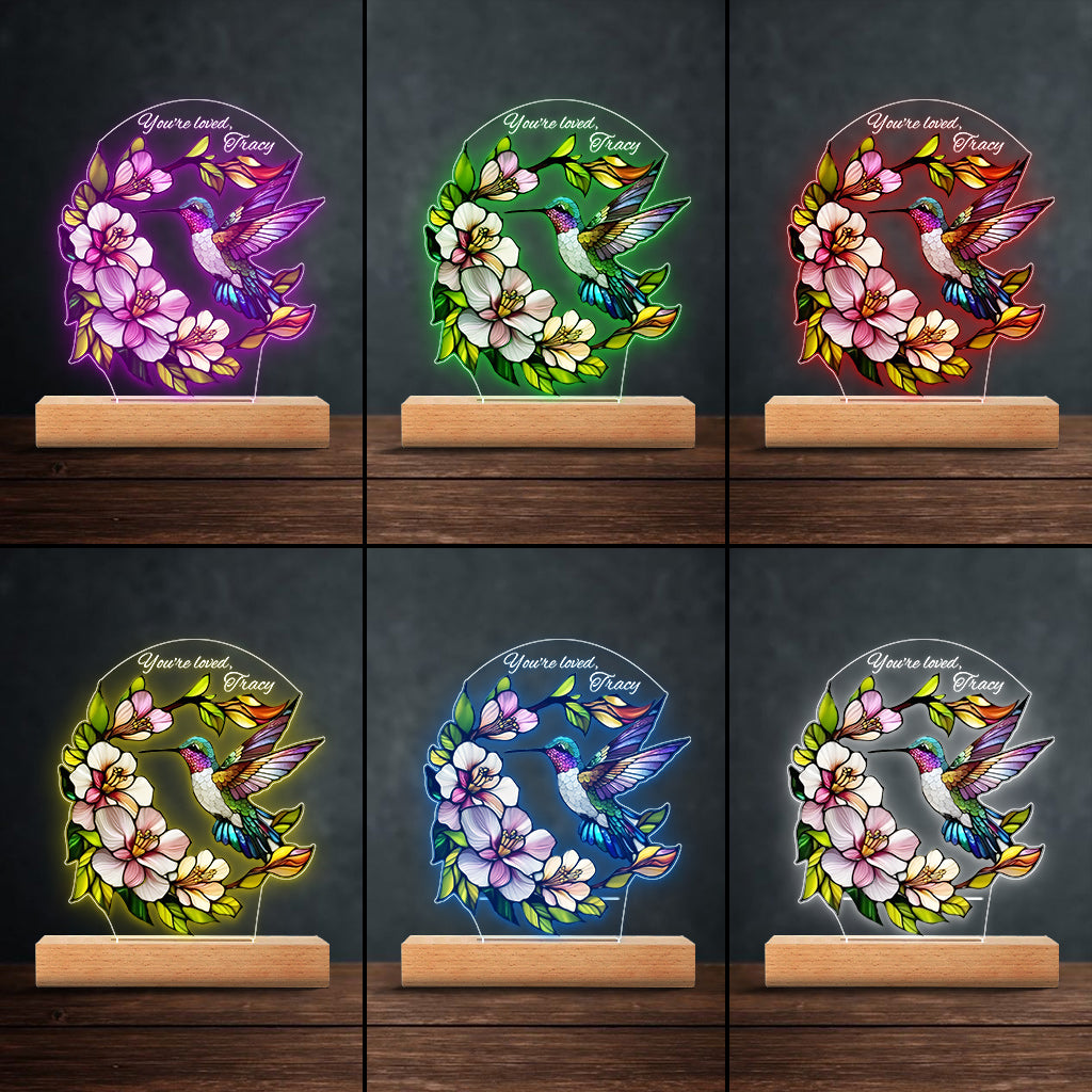 Nature Lovers Butterfly Dragonfly Bee Hummingbird - Personalized Gardening Shaped Plaque Light Base