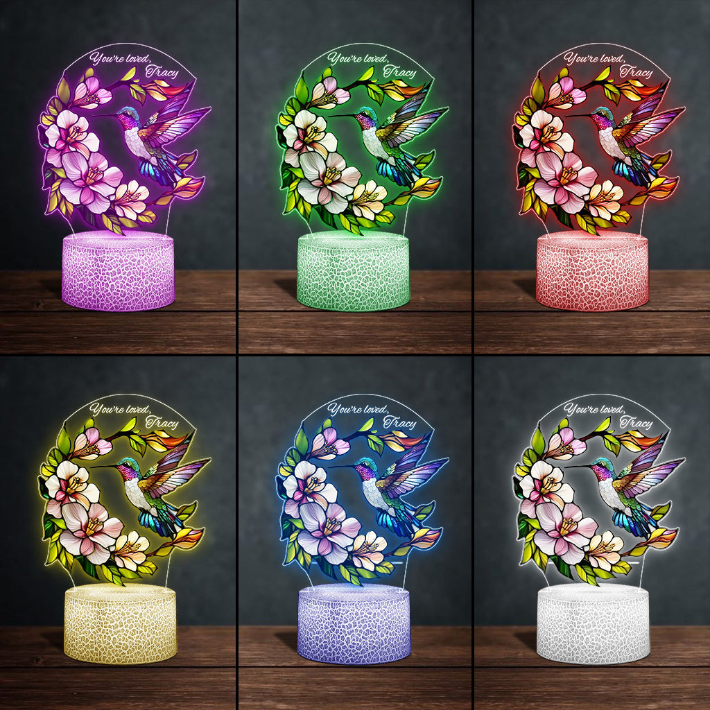 Nature Lovers Butterfly Dragonfly Bee Hummingbird - Personalized Gardening Shaped Plaque Light Base