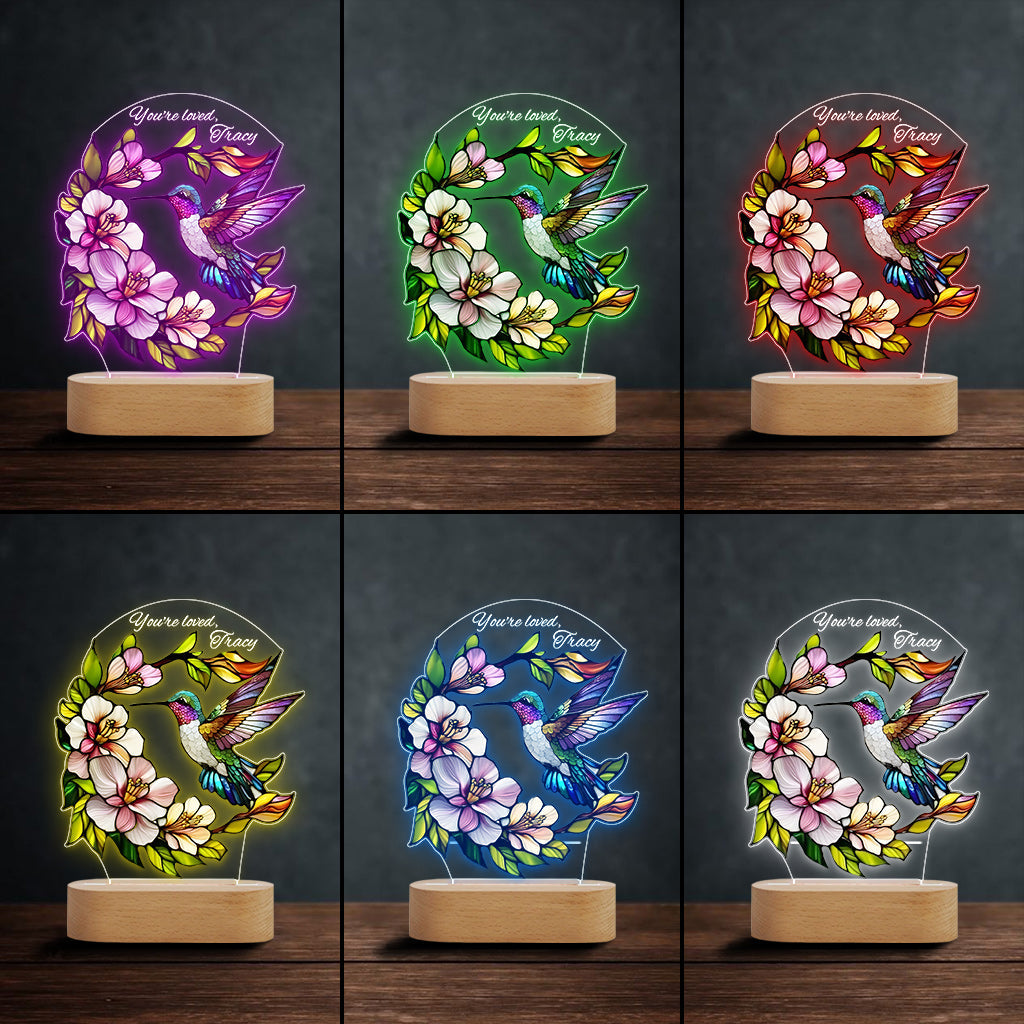 Nature Lovers Butterfly Dragonfly Bee Hummingbird - Personalized Gardening Shaped Plaque Light Base