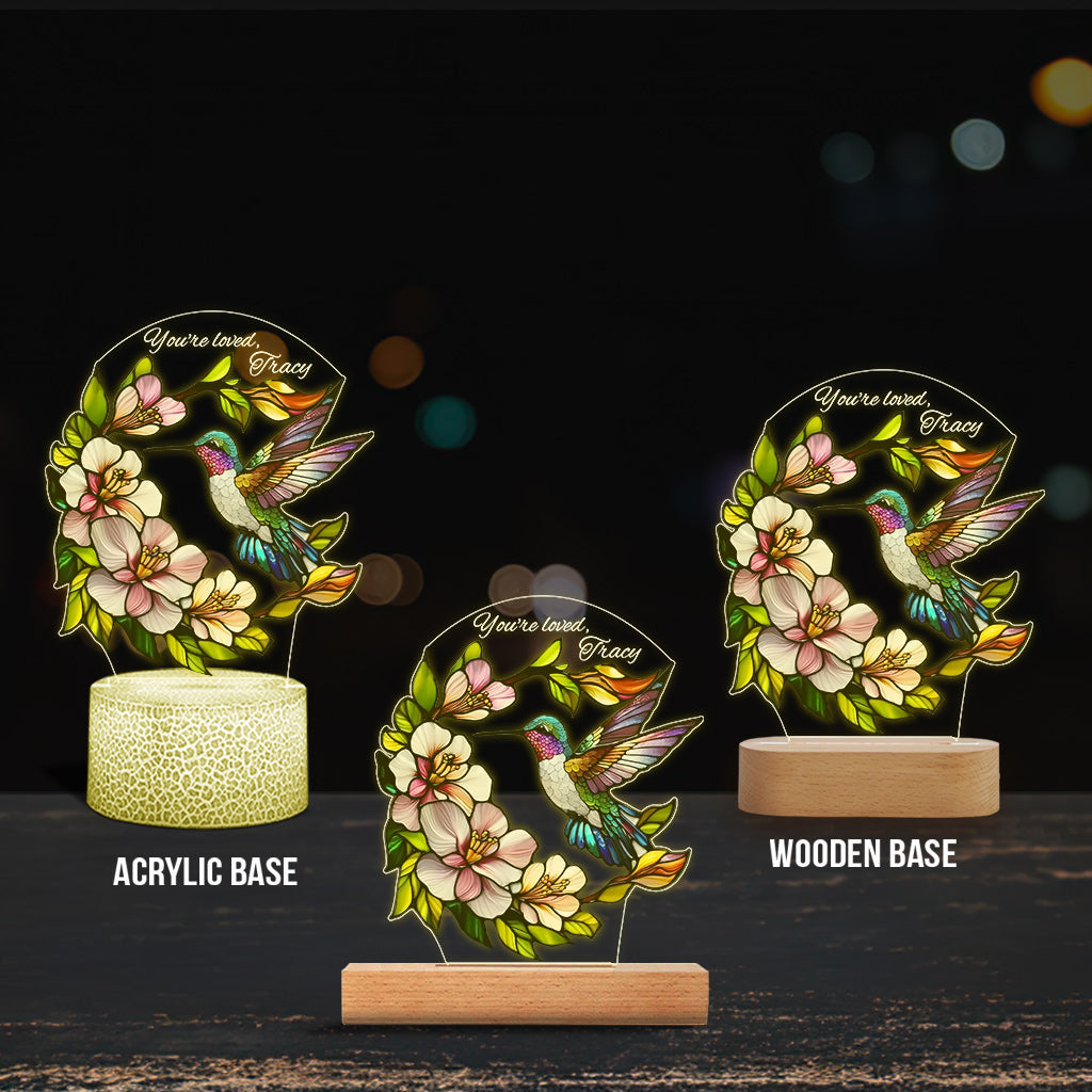 Nature Lovers Butterfly Dragonfly Bee Hummingbird - Personalized Gardening Shaped Plaque Light Base