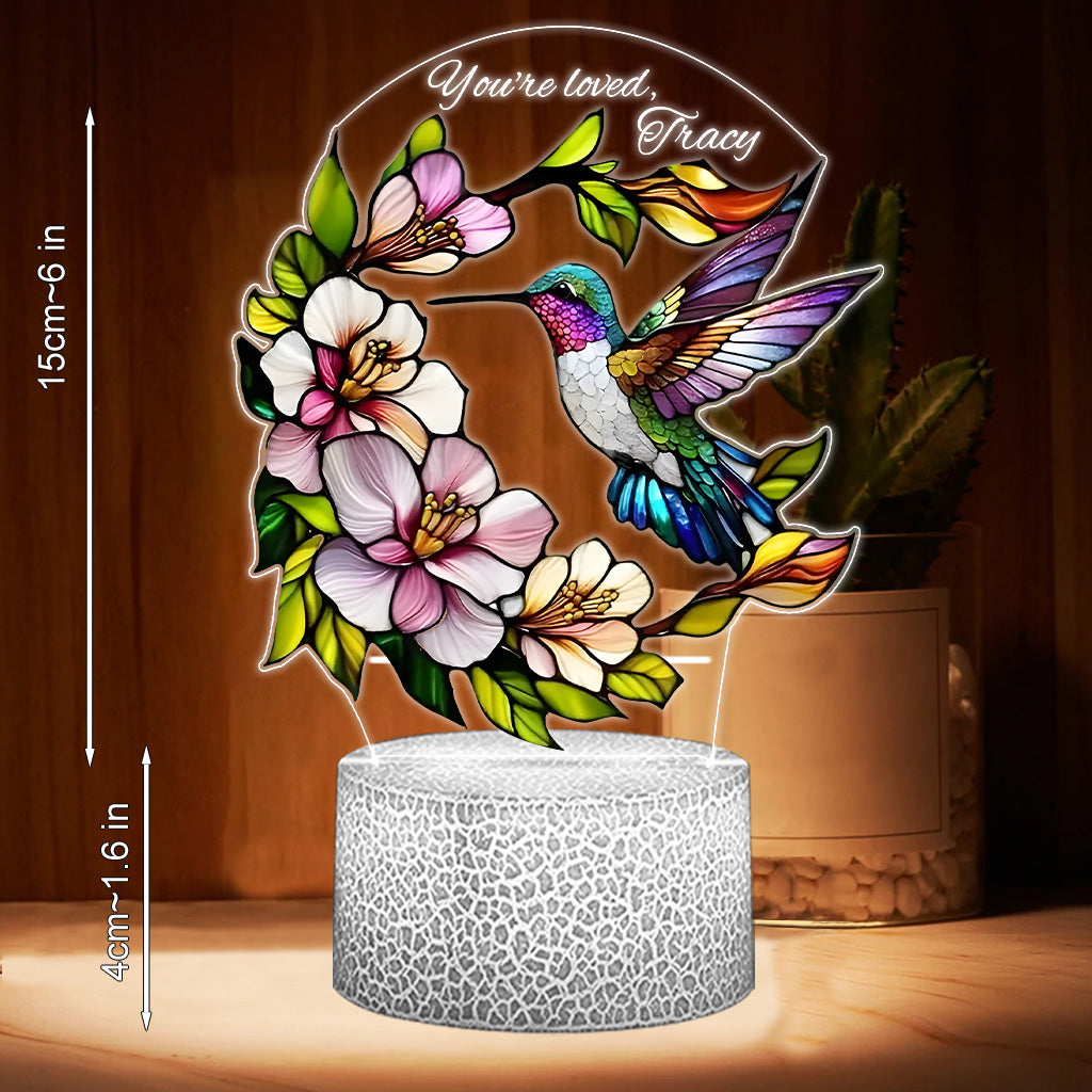 Nature Lovers Butterfly Dragonfly Bee Hummingbird - Personalized Gardening Shaped Plaque Light Base