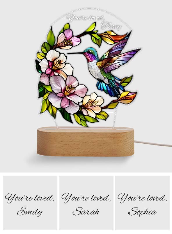 Nature Lovers Butterfly Dragonfly Bee Hummingbird - Personalized Gardening Shaped Plaque Light Base