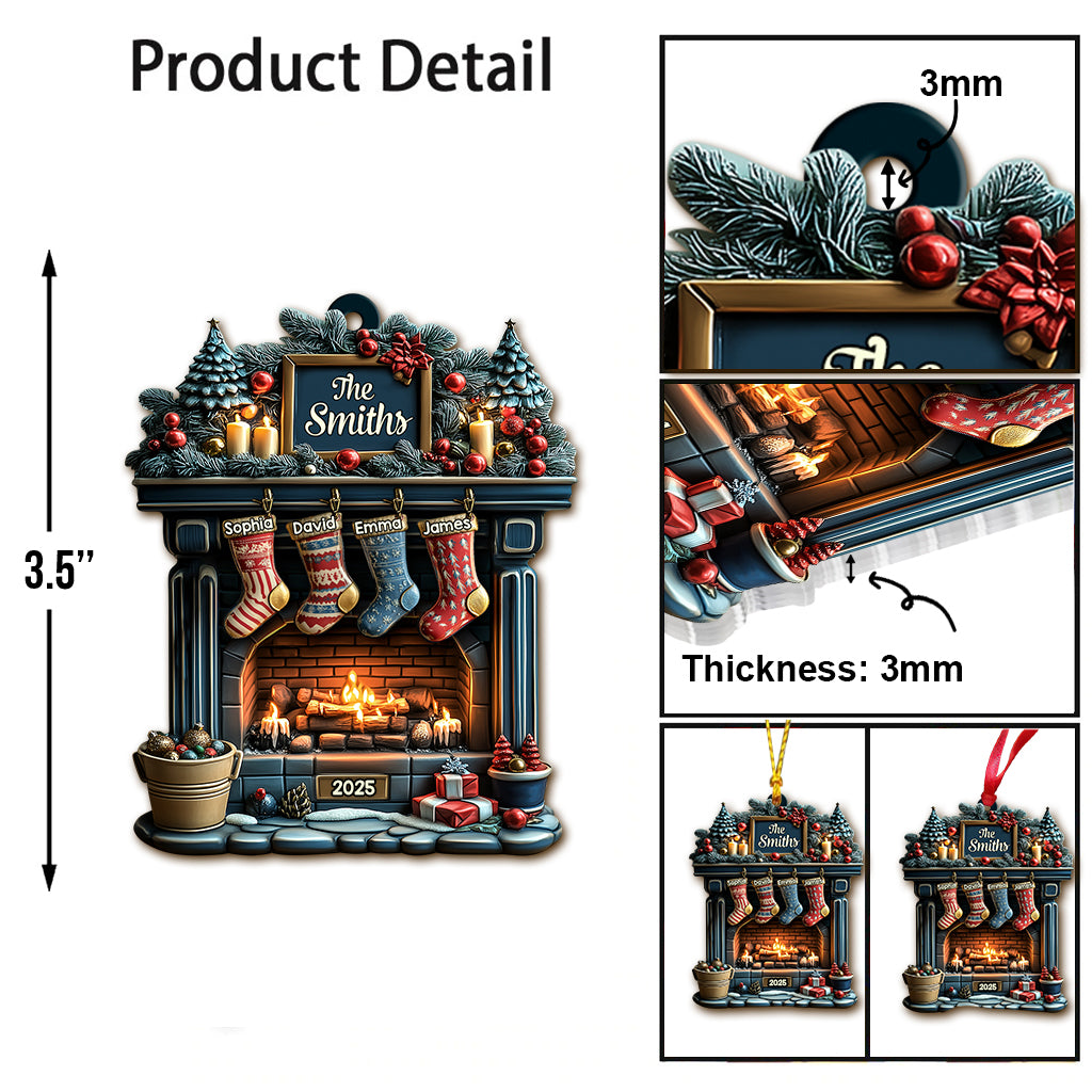 Joyeux Noël 2025 - Ornement familial personnalisé