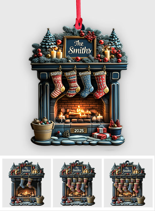 Joyeux Noël 2025 - Ornement familial personnalisé