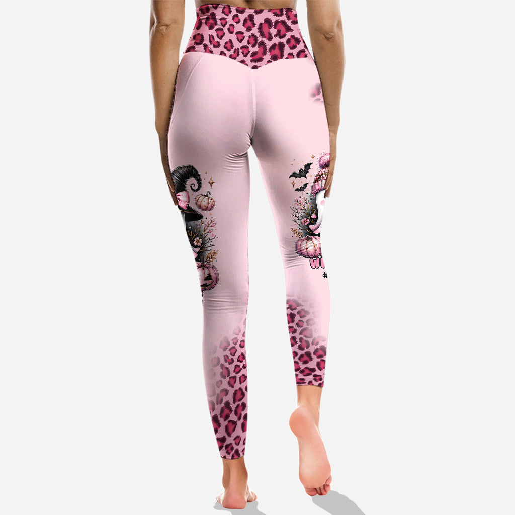 En octobre, on porte du rose - Sweat à capuche et legging personnalisés pour la sensibilisation au cancer du sein