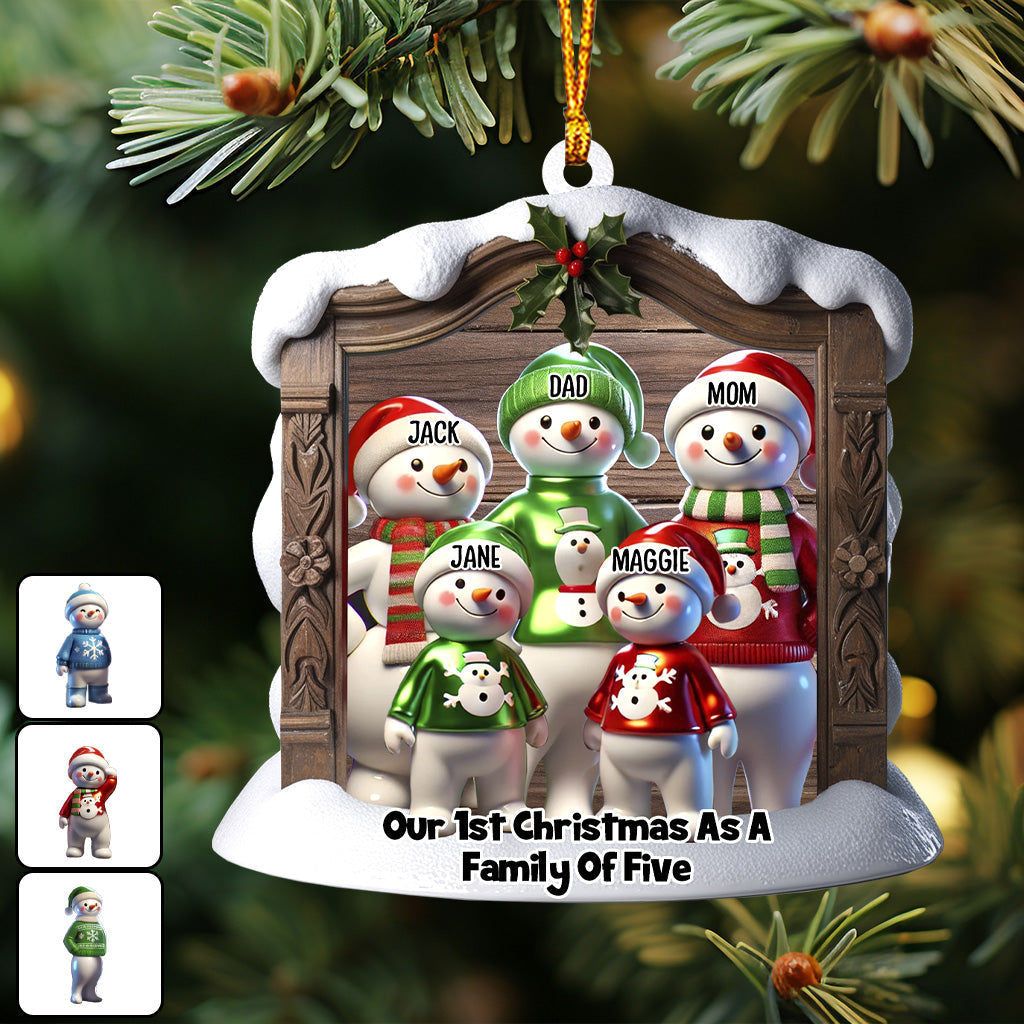 Notre premier Noël en famille - Ornement familial personnalisé