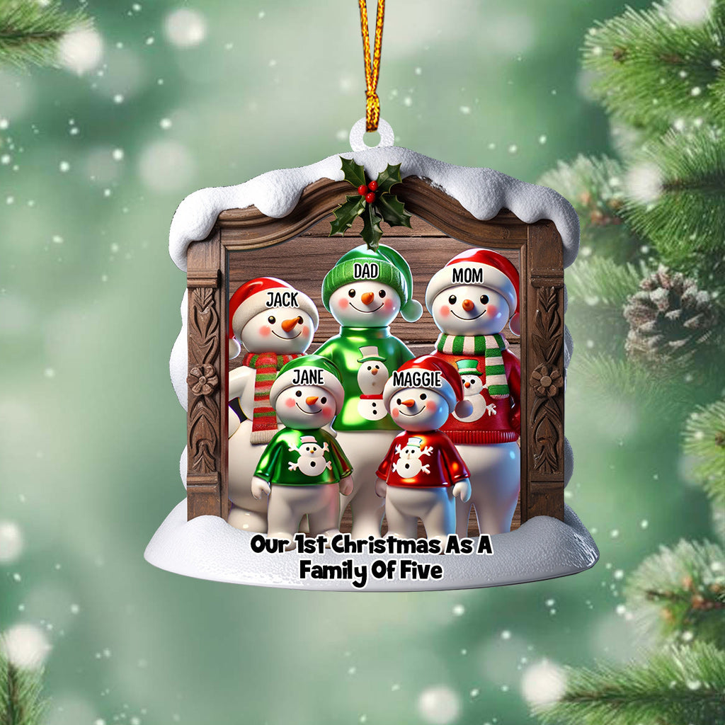 Our 1st Christmas As A Family - Personalized Family Ornament