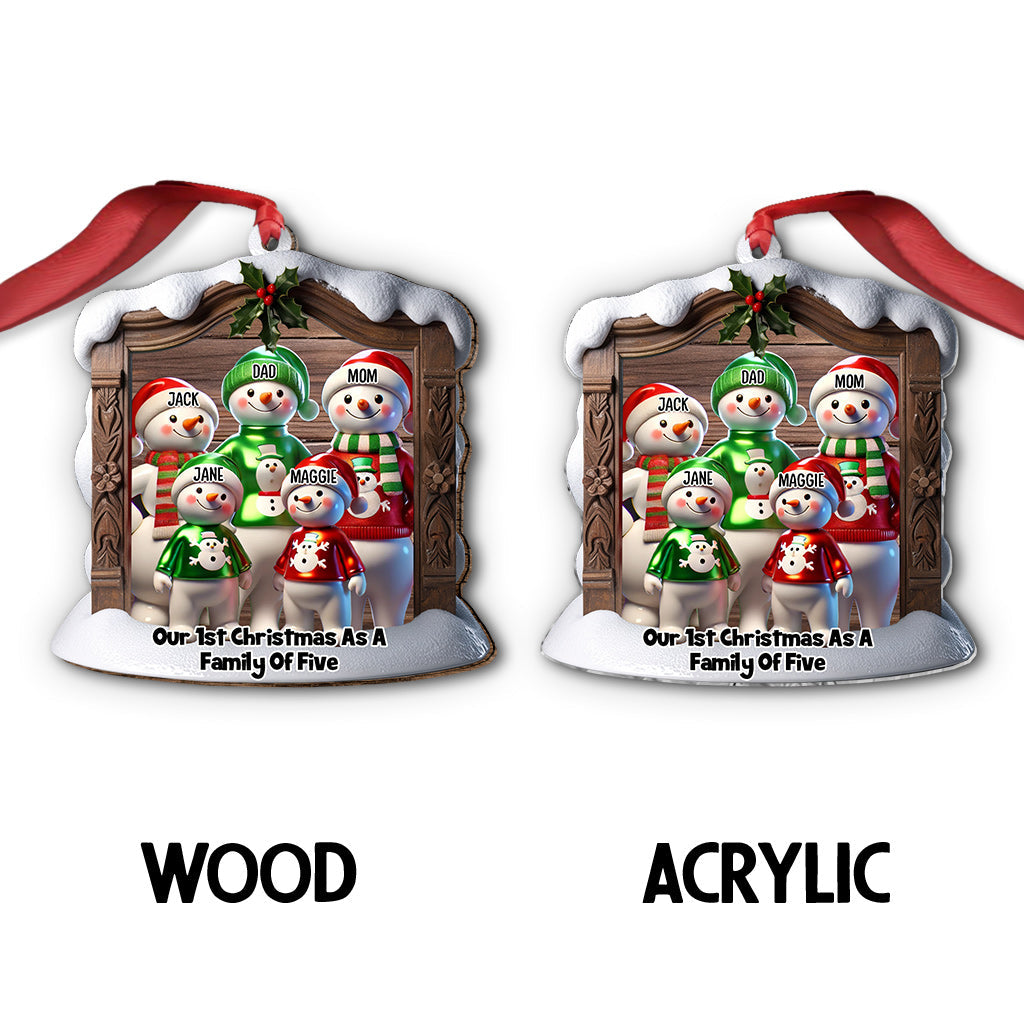 Notre premier Noël en famille - Ornement familial personnalisé