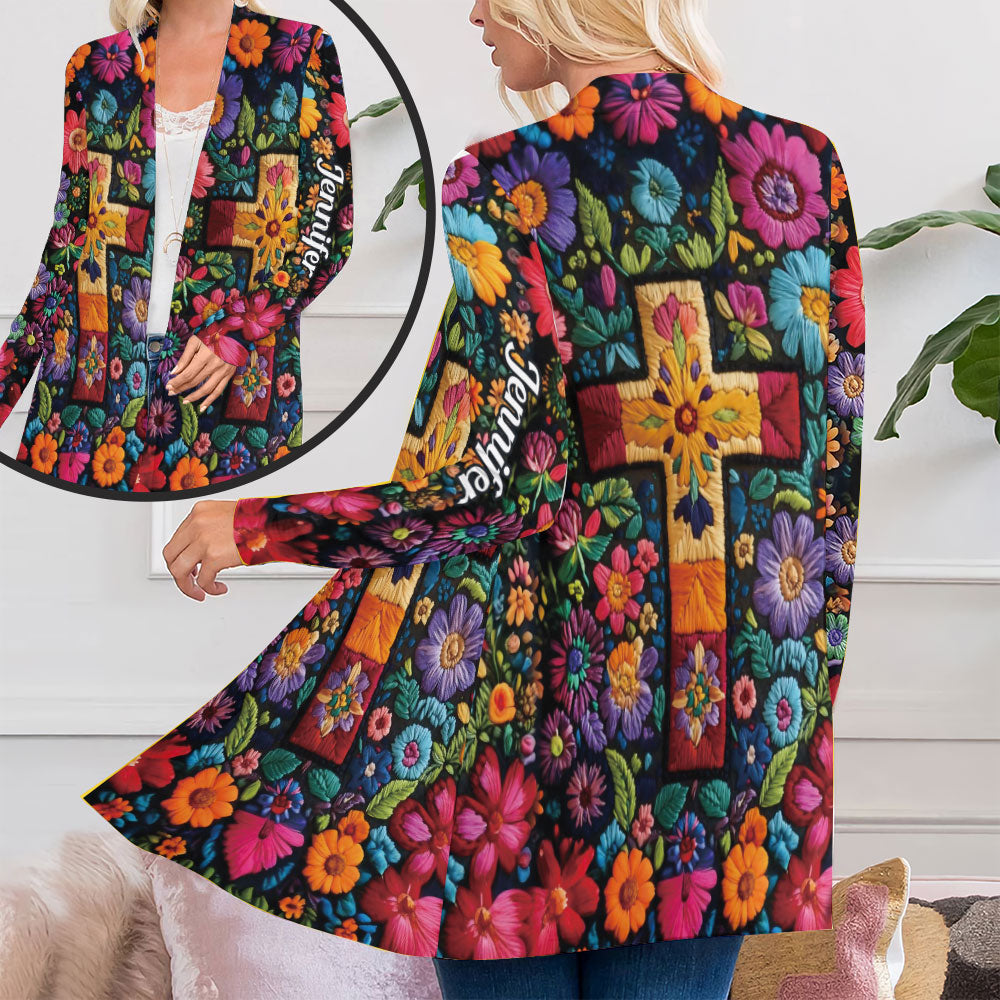 Floral - Personalized Christian Cardigan