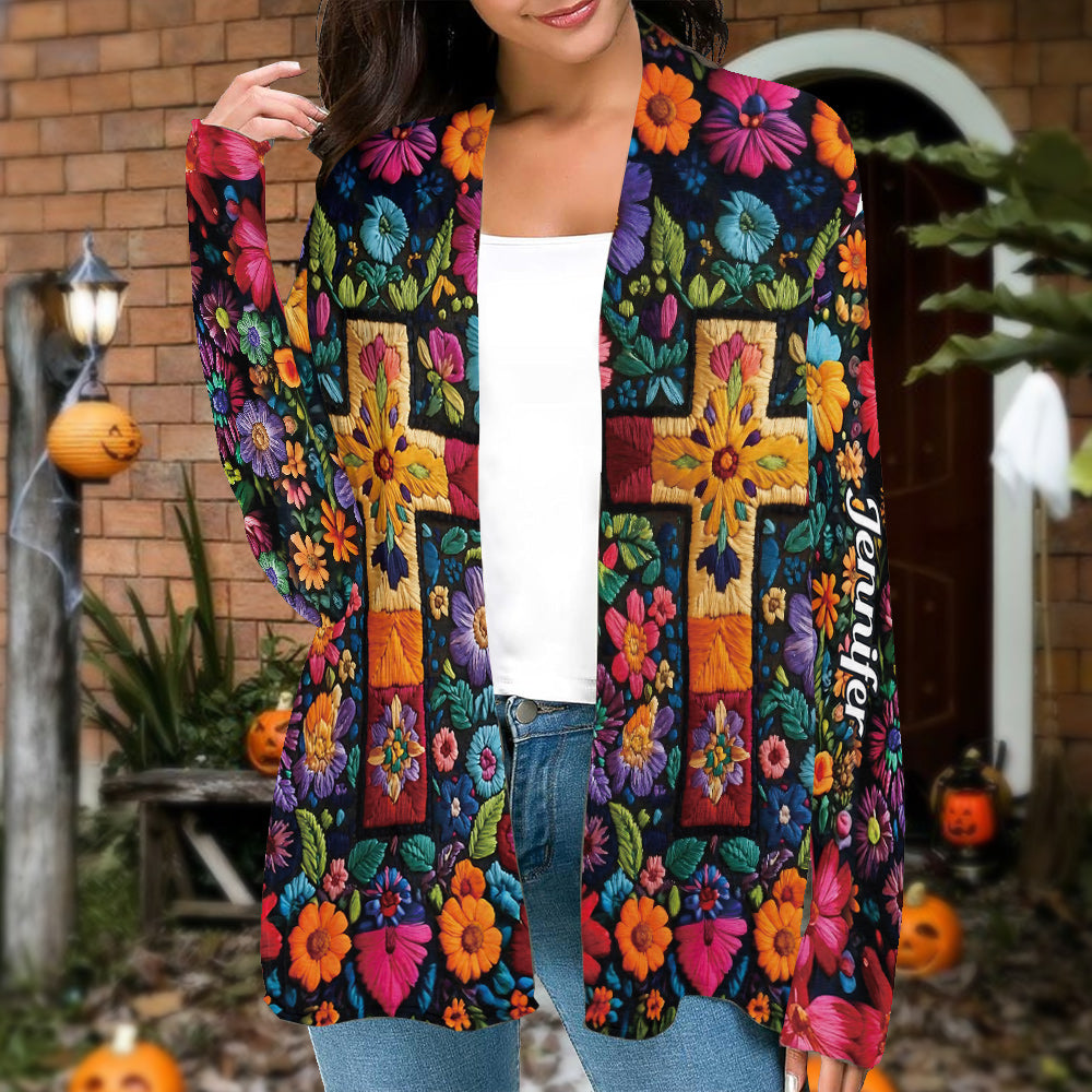 Floral - Personalized Christian Cardigan