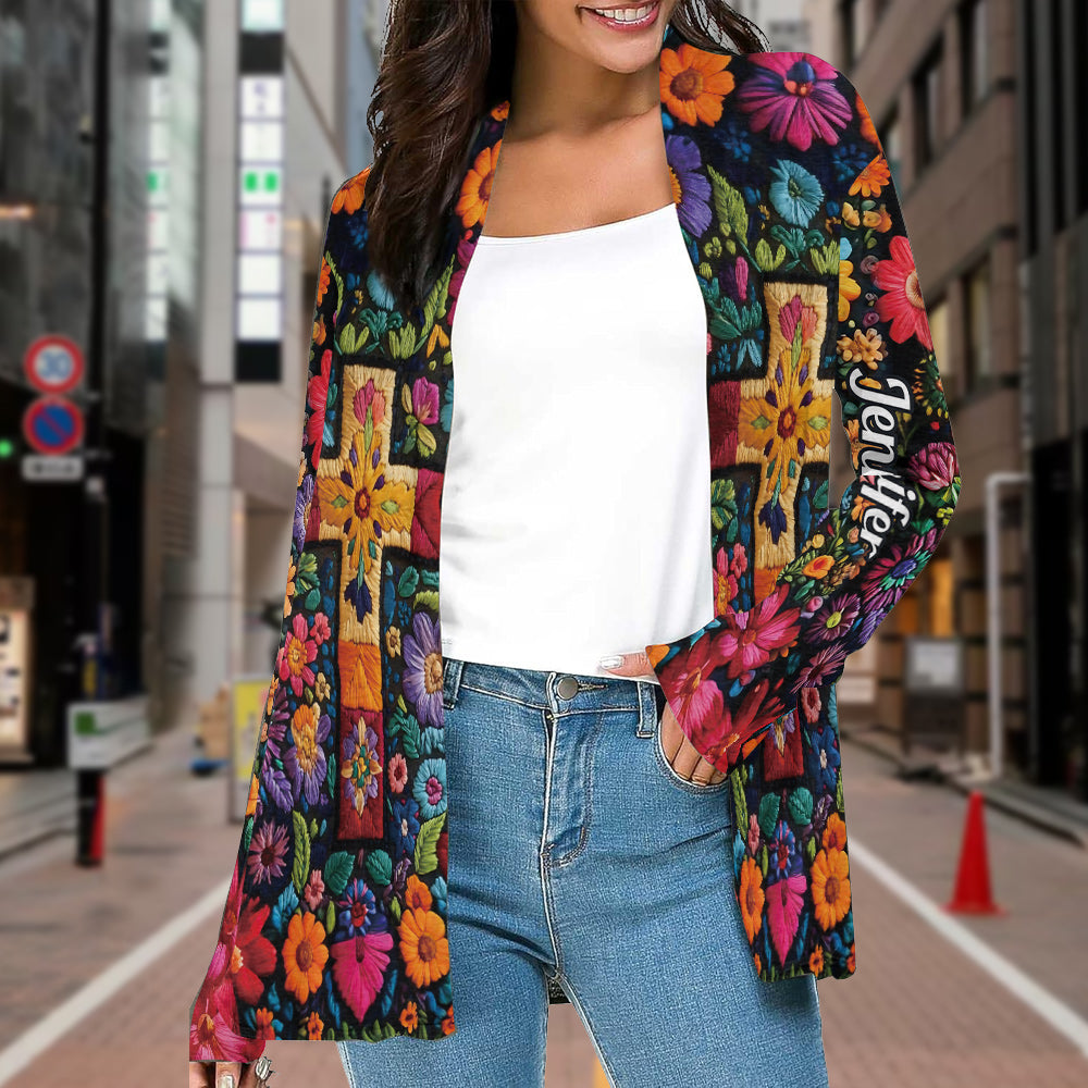 Floral - Personalized Christian Cardigan