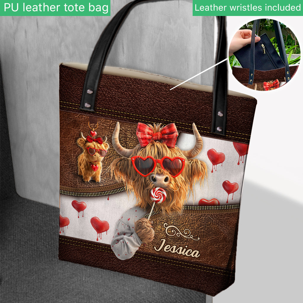 Valentines Cow - Personalized Tote Bag