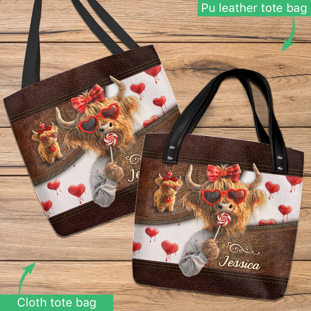 Valentines Cow - Personalized Tote Bag