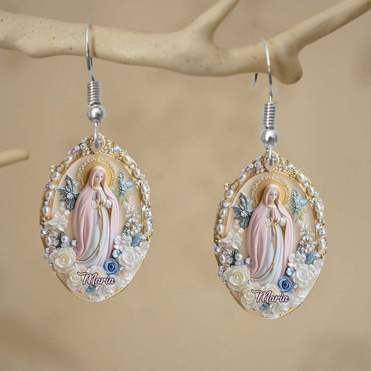 Croyant - Boucles d'oreilles chrétiennes personnalisées