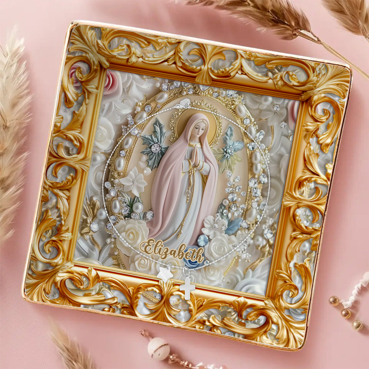 Porte-bijoux chrétien personnalisé « Believer » entièrement imprimé