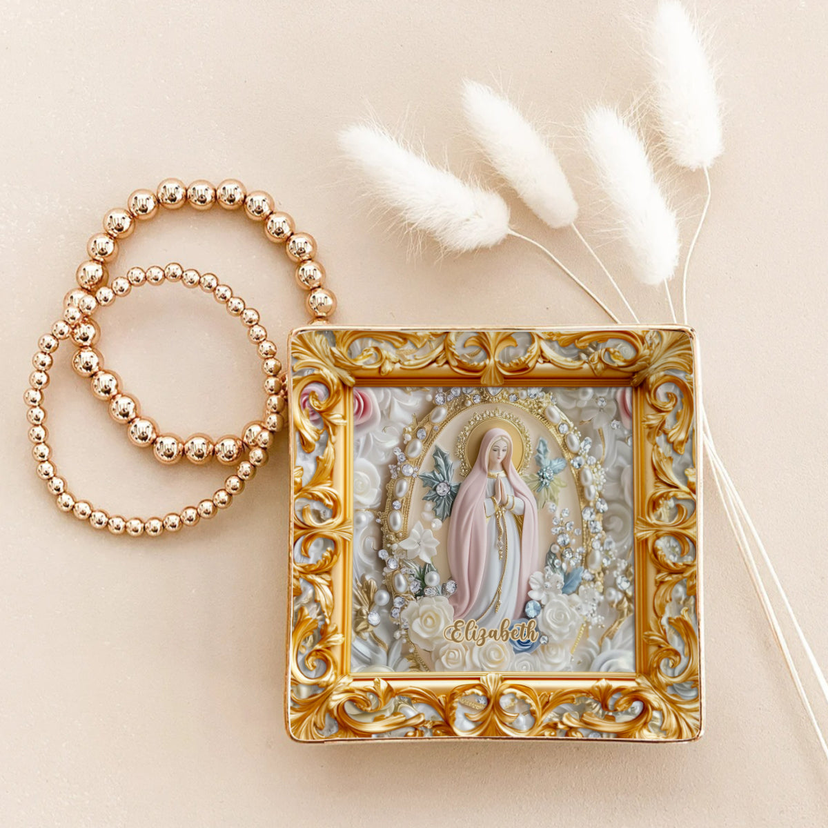 Porte-bijoux chrétien personnalisé « Believer » entièrement imprimé