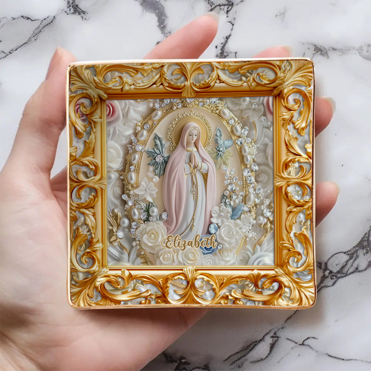 Porte-bijoux chrétien personnalisé « Believer » entièrement imprimé