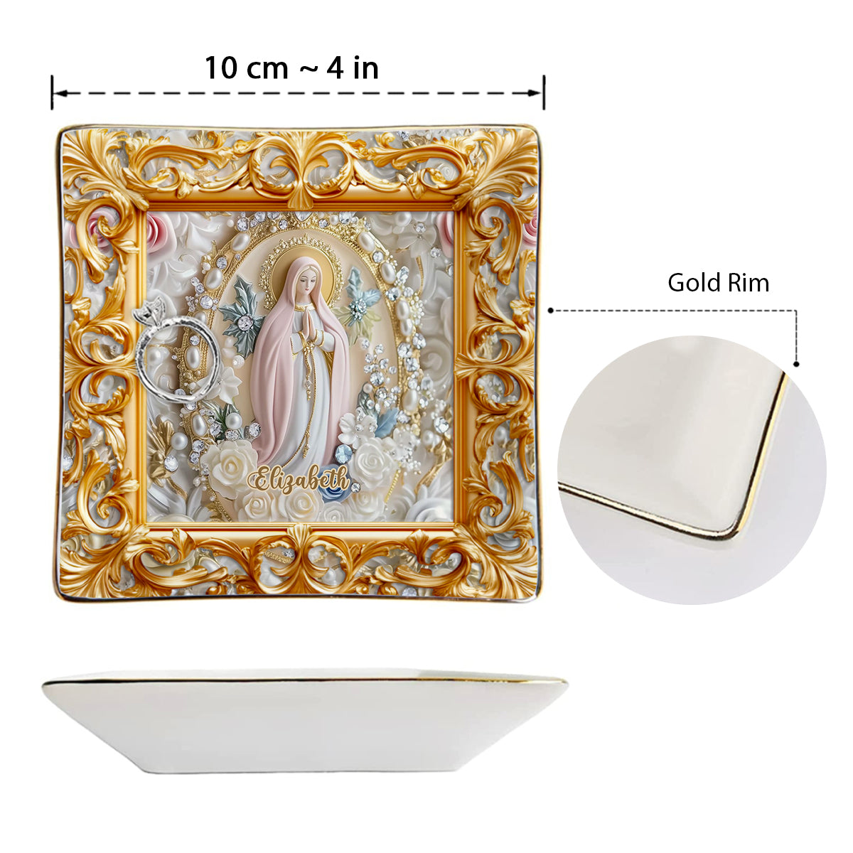 Porte-bijoux chrétien personnalisé « Believer » entièrement imprimé