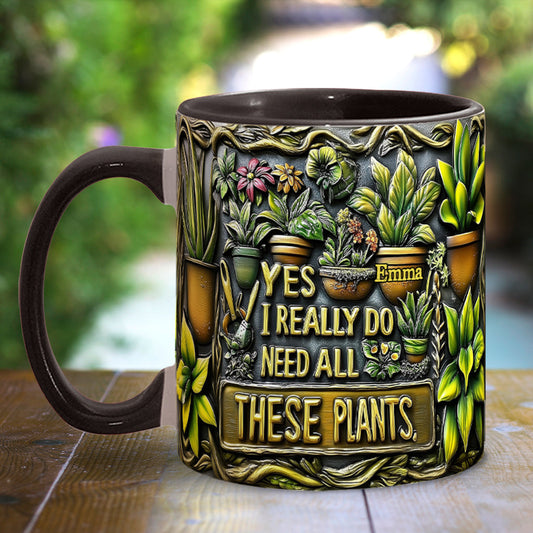 Oui, il me faut toutes ces plantes ! - Mug personnalisé sur le thème du jardinage