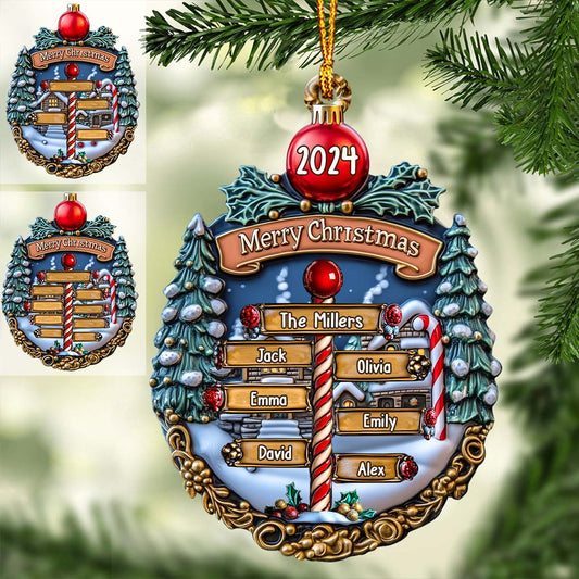 Merry Christmas 2024 - Personalized Family Ornament