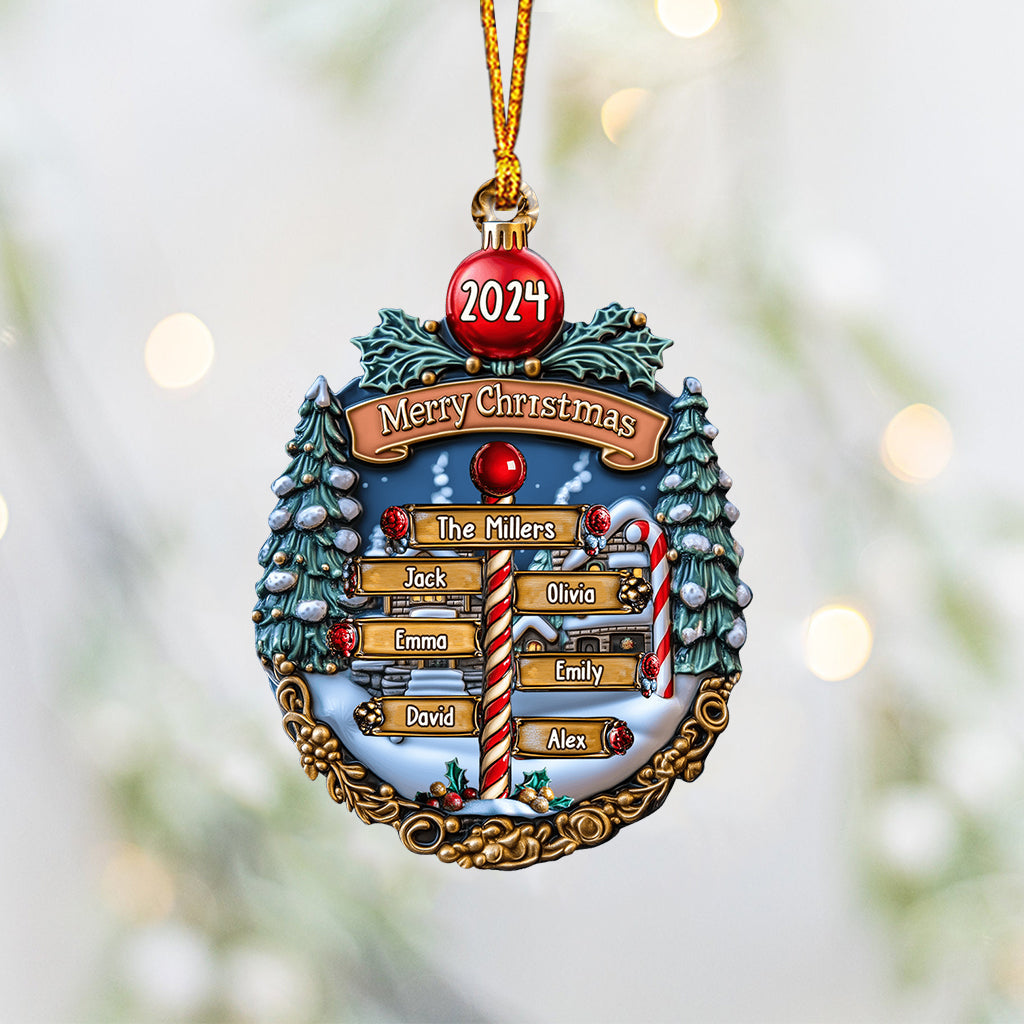Merry Christmas 2024 - Personalized Family Ornament
