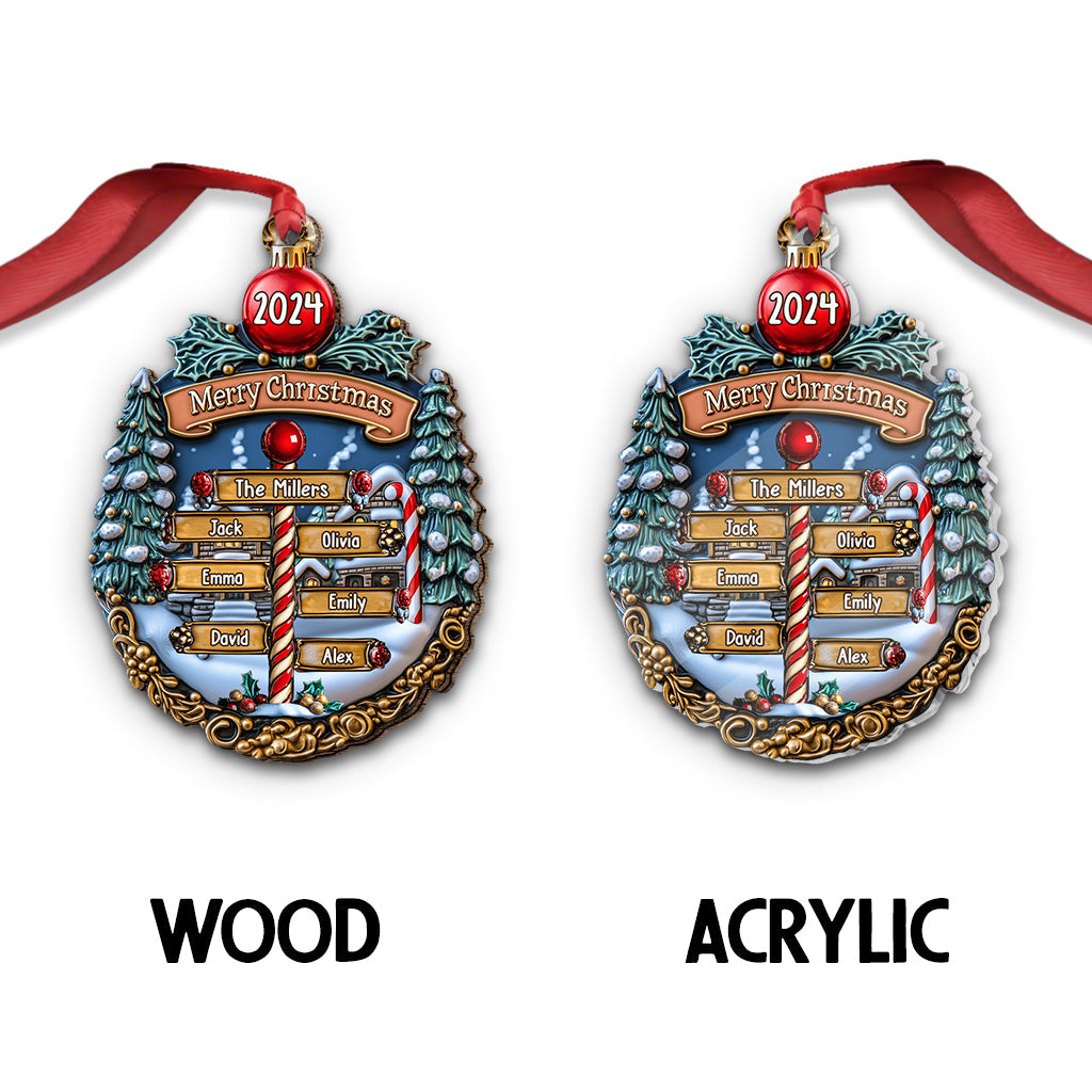 Merry Christmas 2024 - Personalized Family Ornament