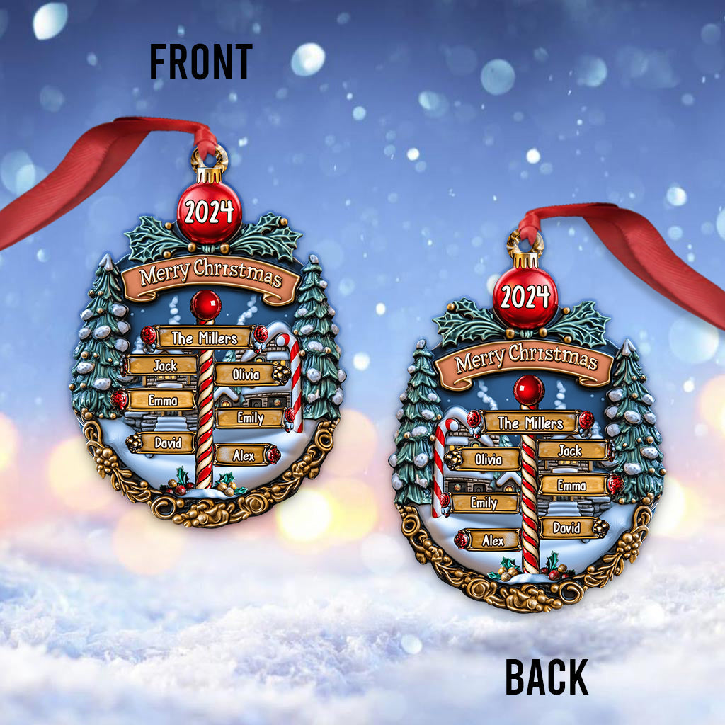 Merry Christmas 2024 - Personalized Family Ornament