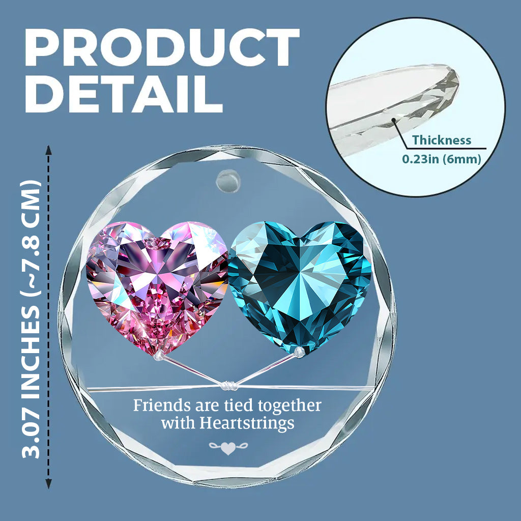 Amitiés indéfectibles - Ornement en verre rond personnalisé pour meilleure amie
