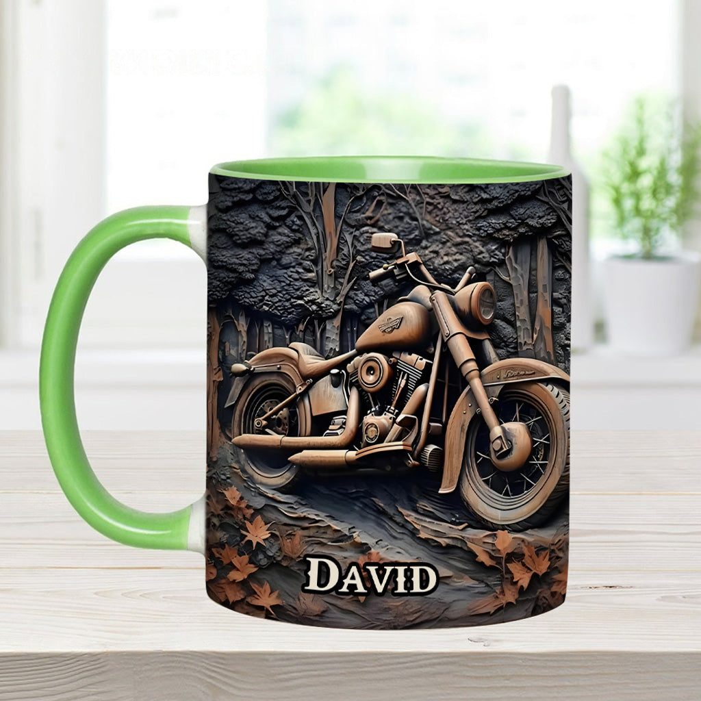 Never Underestimate An Old Man With A Motorcycle - Personalized Biker Accent Mug