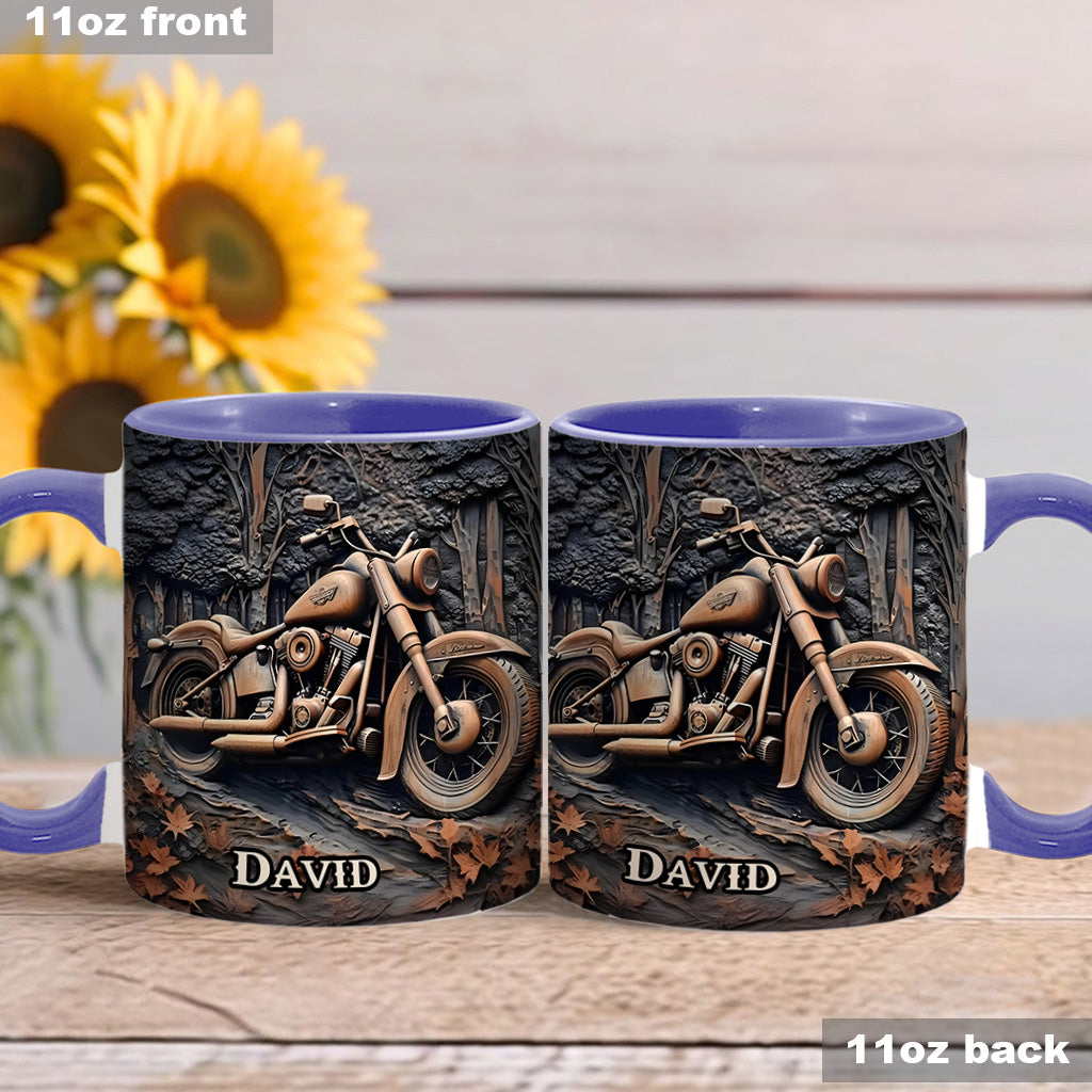 Never Underestimate An Old Man With A Motorcycle - Personalized Biker Accent Mug