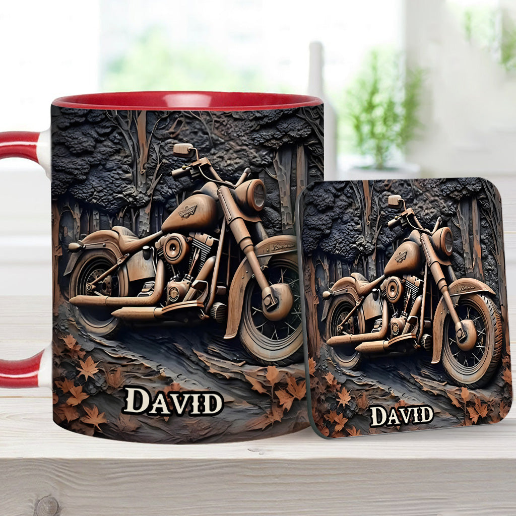 Never Underestimate An Old Man With A Motorcycle - Personalized Biker Accent Mug