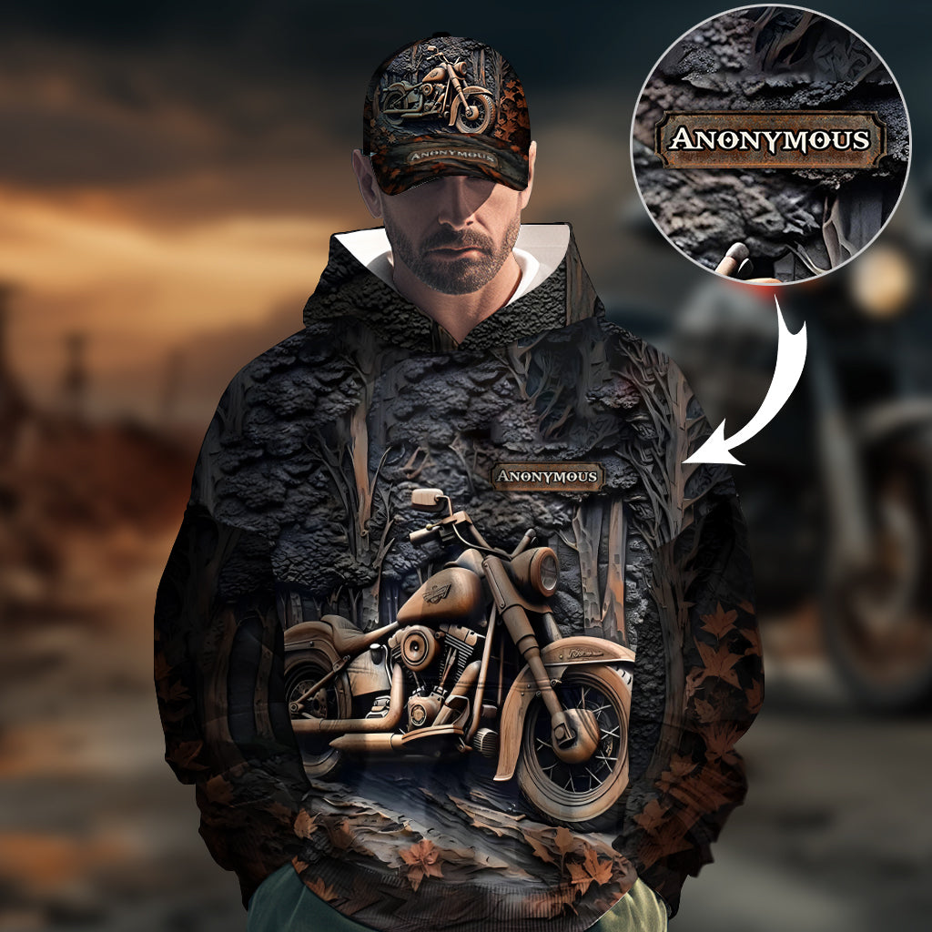 Il est temps de rouler ! - Sweat à capuche et casquette classique personnalisés pour motards avec imprimé intégral