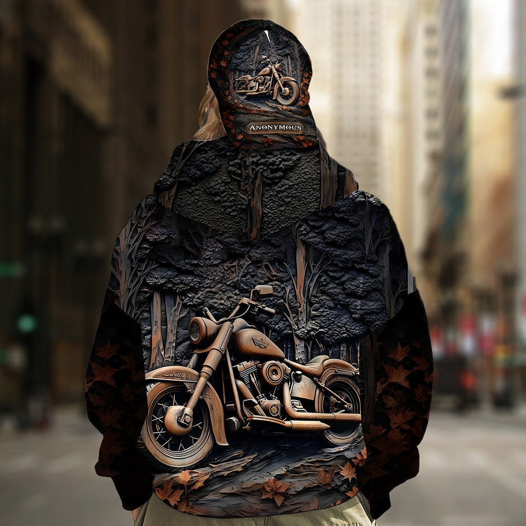 Il est temps de rouler ! - Sweat à capuche et casquette classique personnalisés pour motards avec imprimé intégral