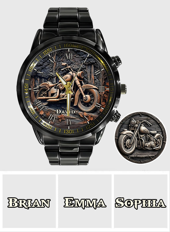 Il est temps de rouler - Montre-bracelet personnalisée pour motard