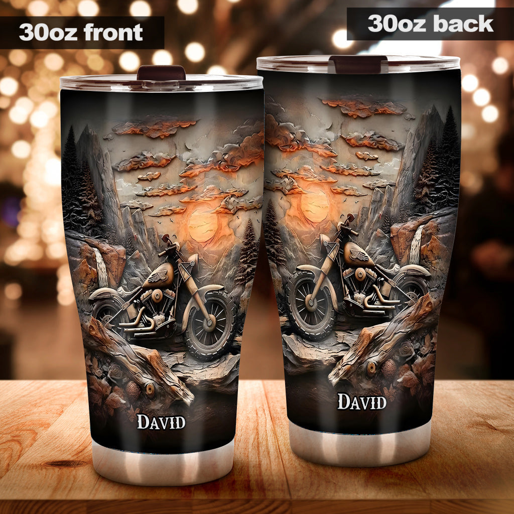Never Underestimate An Old Man With A Motorcycle - Personalized Biker Tumbler