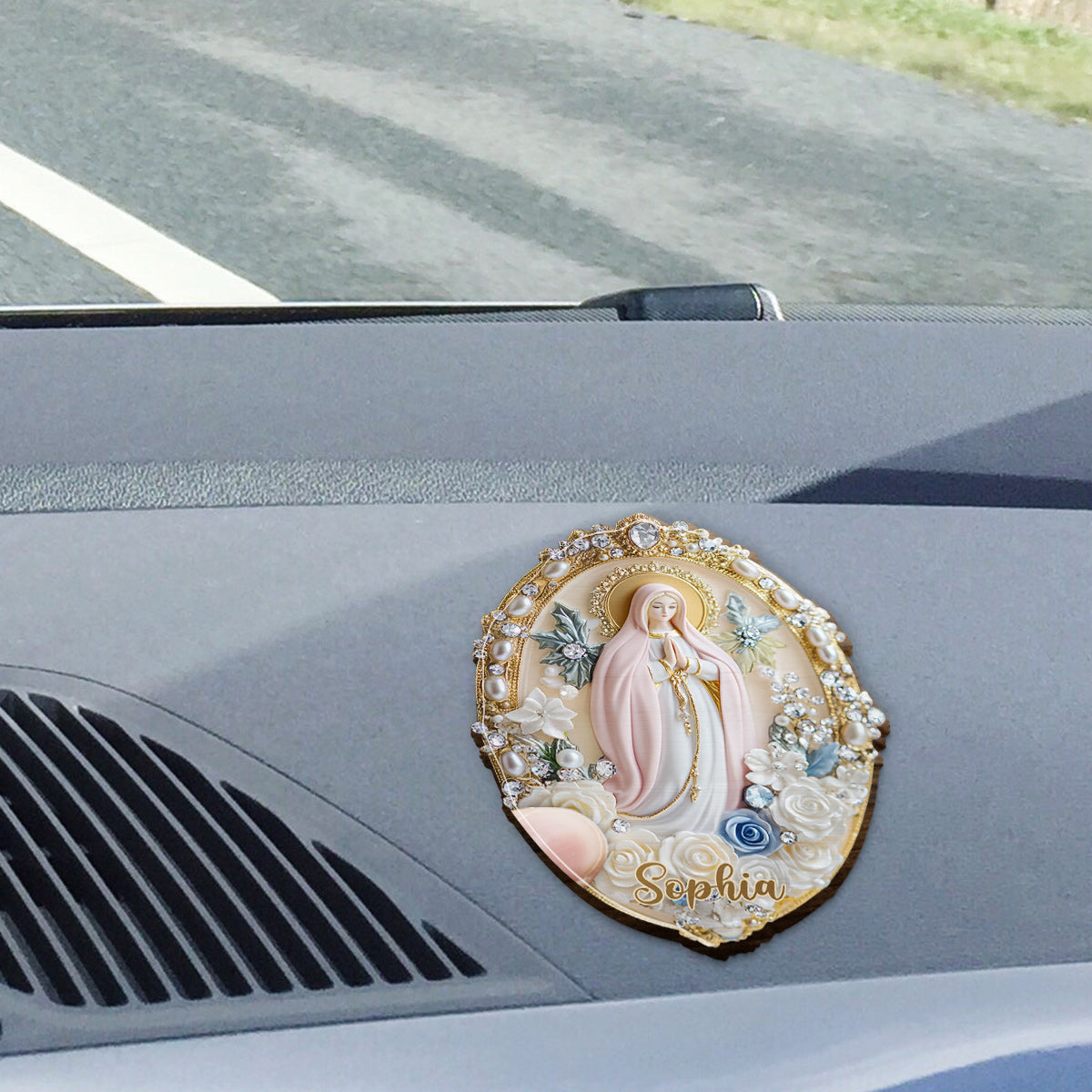 Croyant - Clip de pare-soleil de voiture personnalisé en forme chrétienne