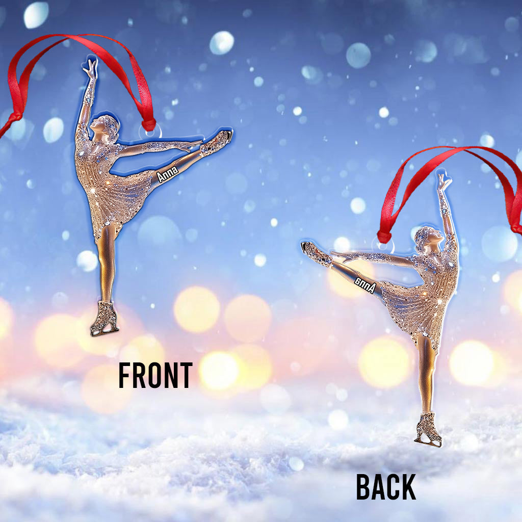 Sparkling Ice Skater - Personalized Ice Skating Ornament