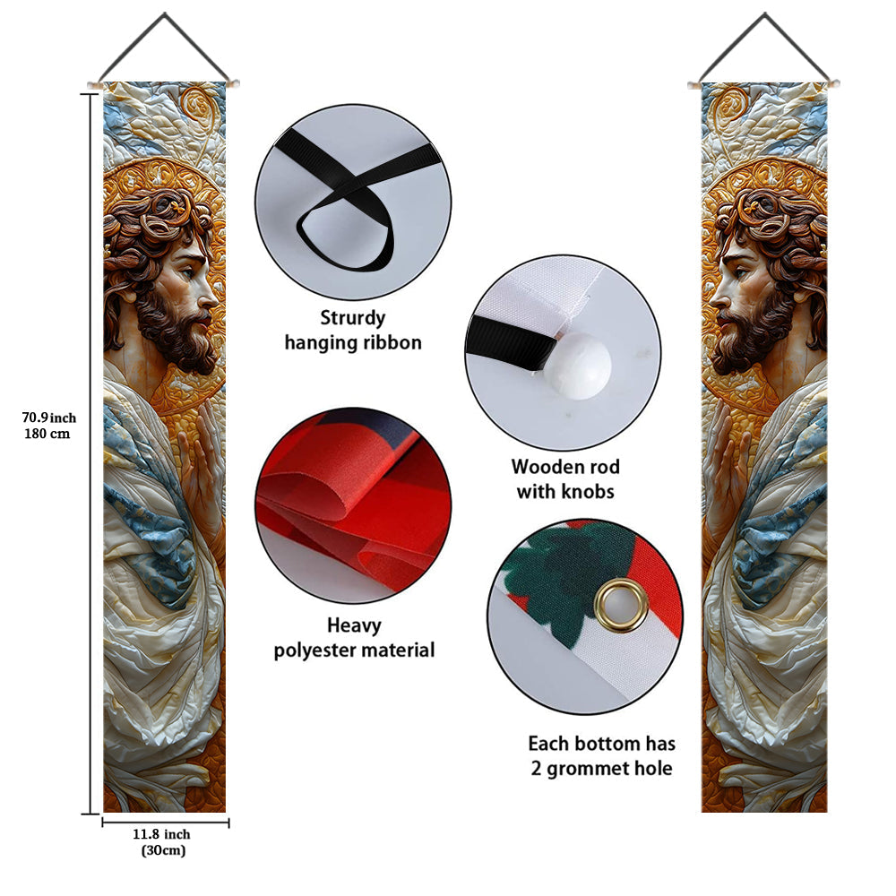 Dieu est toujours avec nous - Panneau de porche chrétien