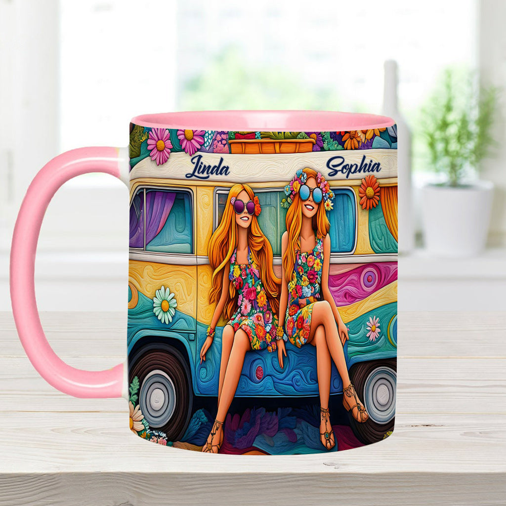 Wildflower Wheels - Personalized Hippie Accent Mug