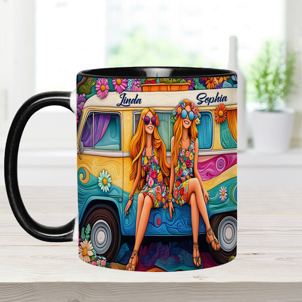 Wildflower Wheels - Personalized Hippie Accent Mug