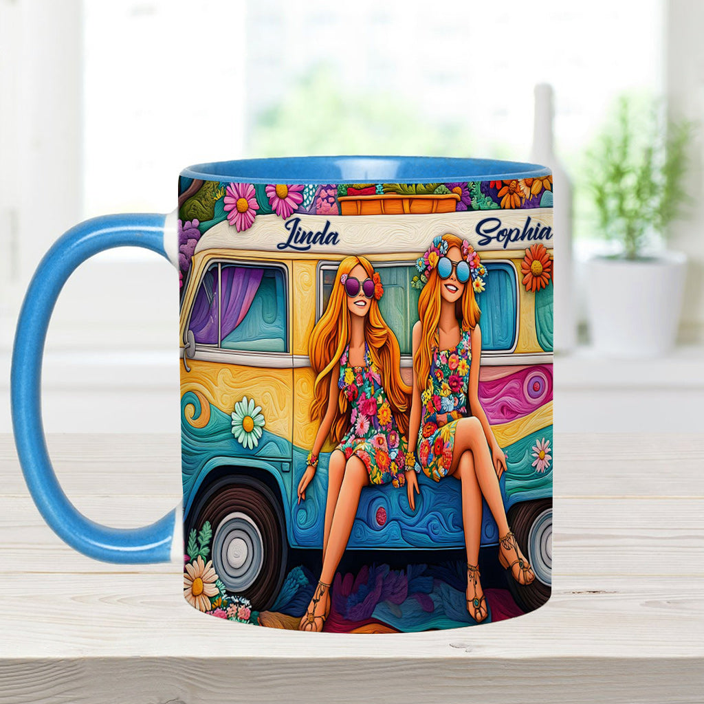 Wildflower Wheels - Personalized Hippie Accent Mug