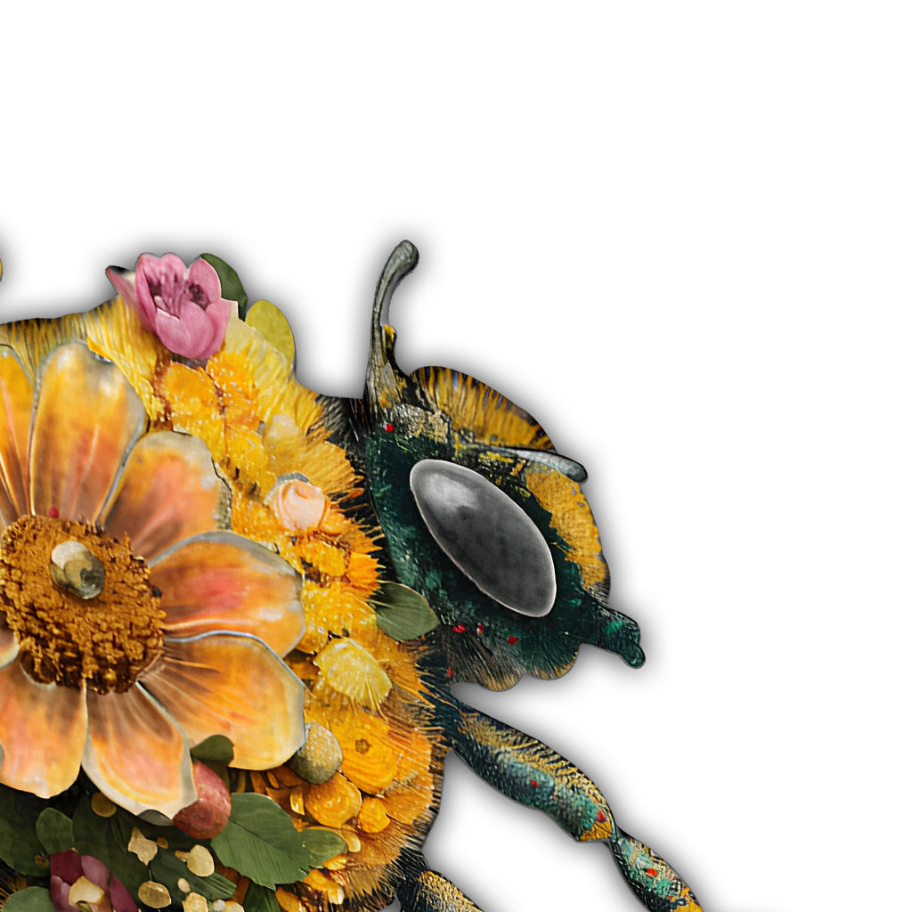 Superbe abeille de jardin - Panneau en métal découpé pour le jardinage